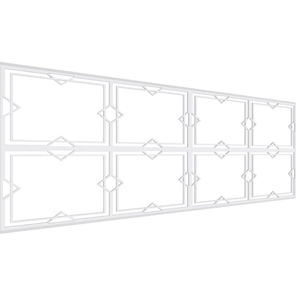 Ekena Millwork Set of Four Panels for 94 1/2"W x 32 1/4"H Fleming Fretwork Wainscot Wall Paneling WPKP16X01X47FMG - main